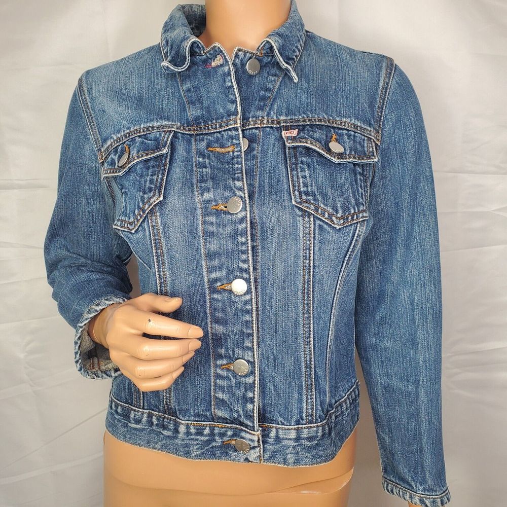 Miss Sixty Italy Women's Denim Jacket Vintage Retro Trucker Med Wash Cotton S/M